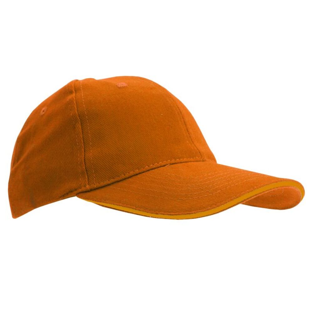 SOLS Unisex Buffalo 6 Panel Baseball Cap / Orange